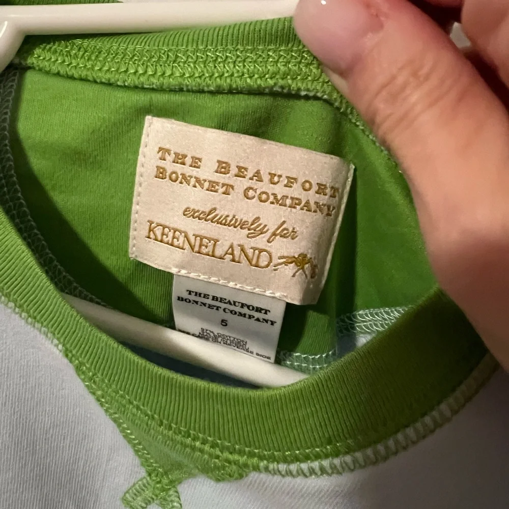 The Beaufort Bonnet Company for Keeneland Light Blue & Green Kids Sweatshirt - Picture 2 of 3